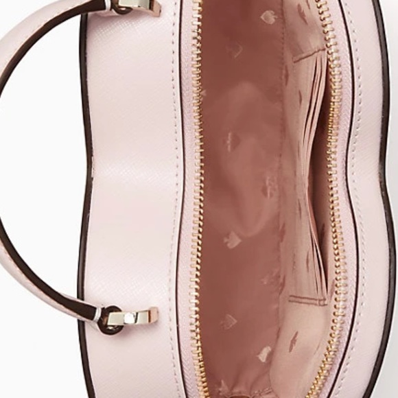 🎁 KATE SPADE BEAUTIFUL CHALK PINK HEART LOVE SHACK CROSSBODY STRAP INCLUDED NEW - Picture 4 of 5